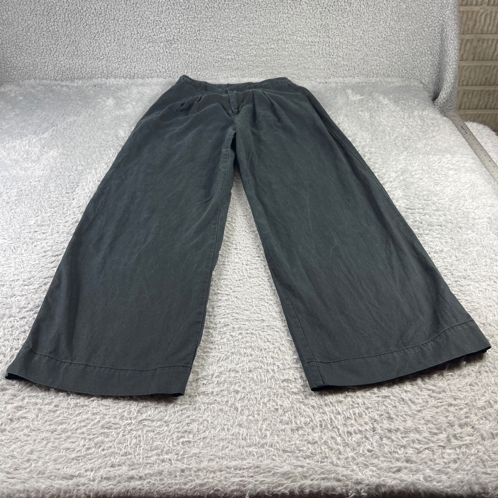 Universal Thread Black Wide Leg Pleated Trousers High Rise Pants Womens Size 2